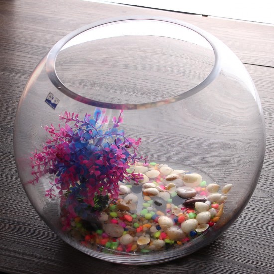 Round Clear Glass Vase Fish Tank Ball Bowl Flower Planter Terrarium Home Decor