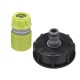 S60x6 IBC Faucet Tank Drain Adapter Nozzle Hose Thread Outlet Tap Connector Replacement Valve Fitting Parts for Home Garden
