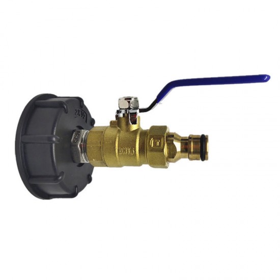 S60x6 IBC Water Tank Adapter Quick Connector Garden Tap Outlet Replacement Brass Valve Water Hose Fitting
