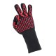 Silicone Extreme Heat-insulated Cooking Glove Oven Hot BBQ Grilling Heating Proof Mitt