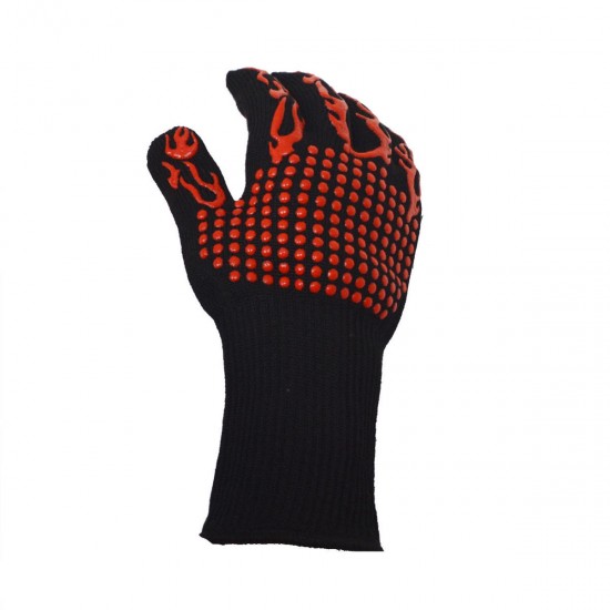 Silicone Extreme Heat-insulated Cooking Glove Oven Hot BBQ Grilling Heating Proof Mitt