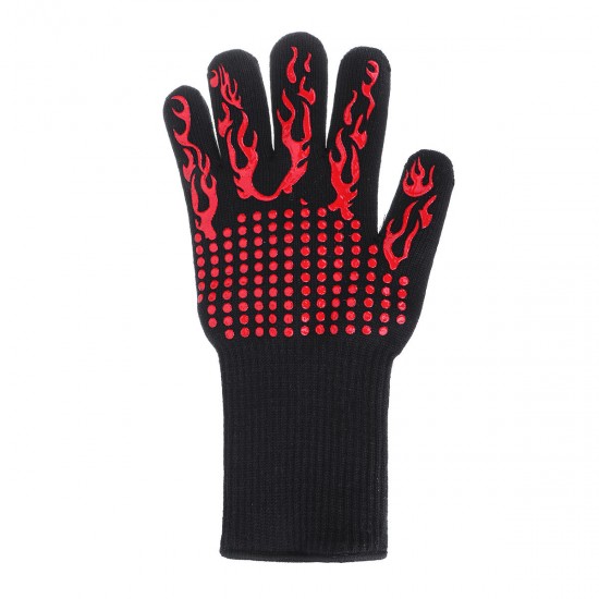 Silicone Extreme Heat-insulated Cooking Glove Oven Hot BBQ Grilling Heating Proof Mitt