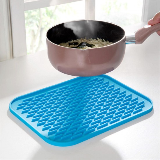 Silicone Non-slip Mat Heat Resistant Table Placemat Kitchen Sink Dishes Cup Dry Coaster