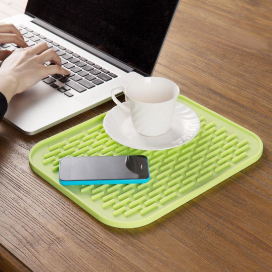 Silicone Non-slip Mat Heat Resistant Table Placemat Kitchen Sink Dishes Cup Dry Coaster