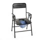 Soft Folding Commode Chair Portable Toilet Pedestal Pan 150KG High Quality Steel