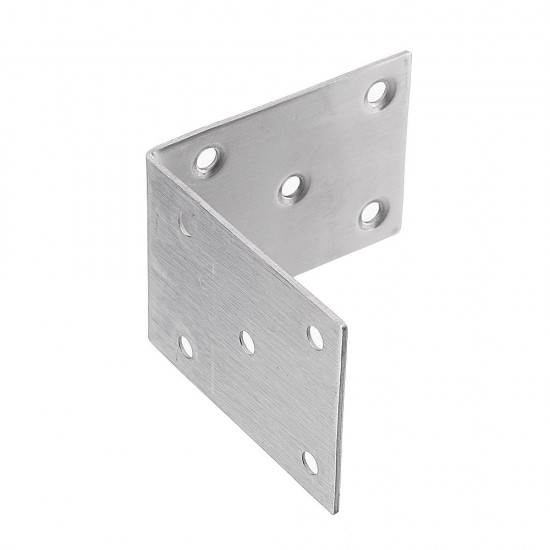 Stainless Steel 6 Holes Shelf Support Corner Joint Right Angle Fixed Bracket Code Furniture Parts