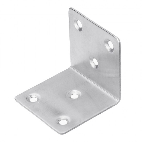 Stainless Steel 6 Holes Shelf Support Corner Joint Right Angle Fixed Bracket Code Furniture Parts