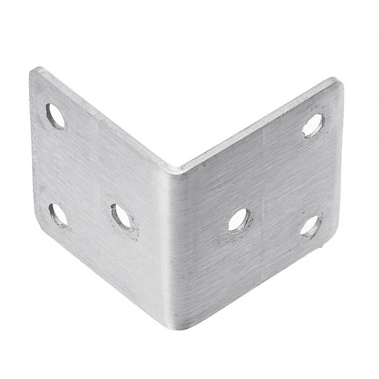 Stainless Steel 6 Holes Shelf Support Corner Joint Right Angle Fixed Bracket Code Furniture Parts