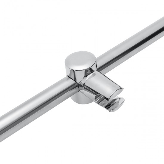 Stainless Steel Adjustable Riser Rail Bar Shower Stand Soap Stand Shower Head Towel Holder 610mm