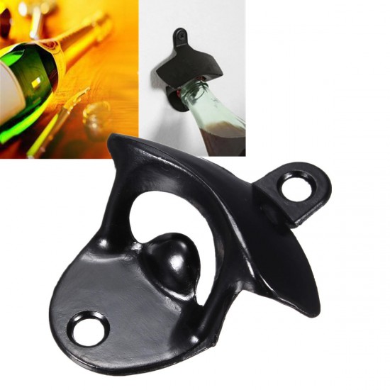 Stainless Steel Beer Bottle Opener Wall Mount Kitchen Bar Wine Glass Cap Open Tool