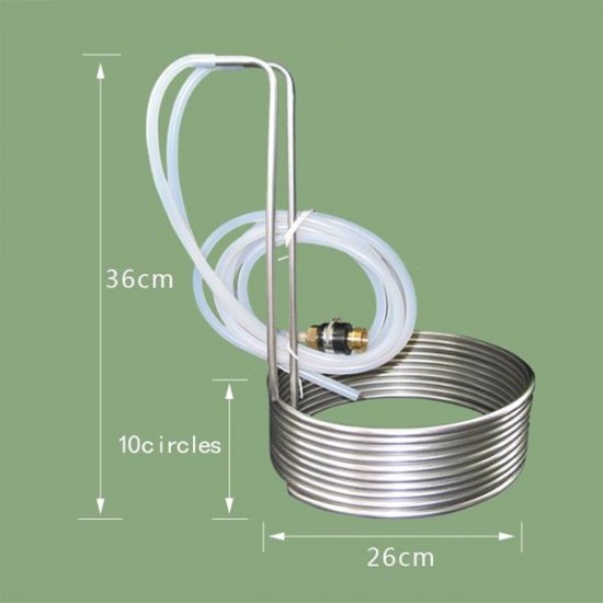 Stainless Steel Food Grade Cooling Coil Pipe Home Brew Immersion Wort Chiller