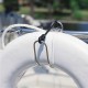 Stainless Steel Marine Horseshoe Bracket Life Buoy Ring Holder with Plastic Mount