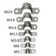 Stainless Steel Plumbing Pipe Saddle Clip Hose Bracket M5 to M20
