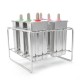 Stainless Steel Popsicle Mould Ice Lolly Ice Cream Stick Holder 6 Molds