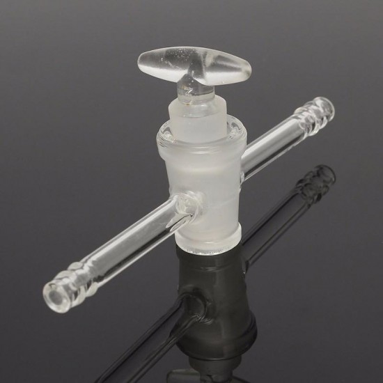Straight Adapter with Glass Stopcock Hose Connection Glass Valve Lab Glass Stopcock Chemical Valve
