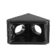 AJ20 10Pcs 2020 Black Aluminium Angle Corner Joint 2020 Series Aluminum Extrusion 20x20mm Right Angle Bracket Furniture Fittings