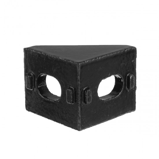 AJ20 10Pcs 2020 Black Aluminium Angle Corner Joint 2020 Series Aluminum Extrusion 20x20mm Right Angle Bracket Furniture Fittings