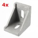 AJ35 4Pcs Corner Bracket Cast Aluminum Angle Corner Joint 35x35mm