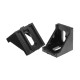 AJ40 40x40mm Aluminium Black Angle Corner Joint Electrophoresis Right Angle Bracket 4Pcs