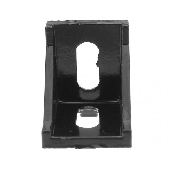 AJ40 40x40mm Aluminium Black Angle Corner Joint Electrophoresis Right Angle Bracket 4Pcs