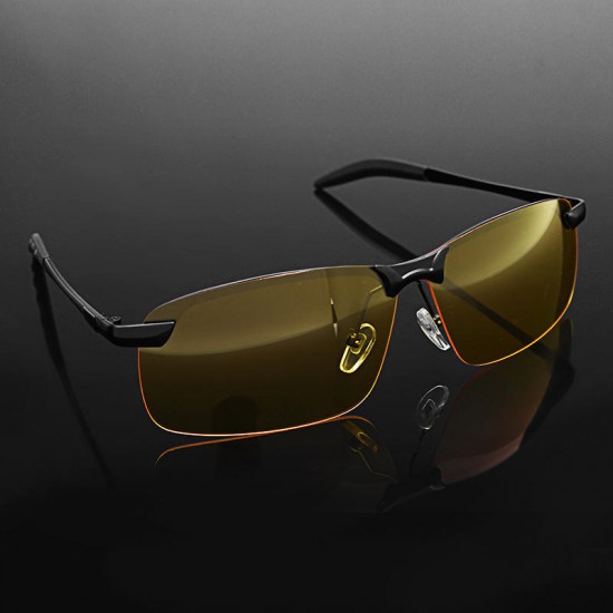 G02 Black Frame Night Driving Anti Glare Glasses Polarized UV400 Sunglasses Rainy Driver Safety