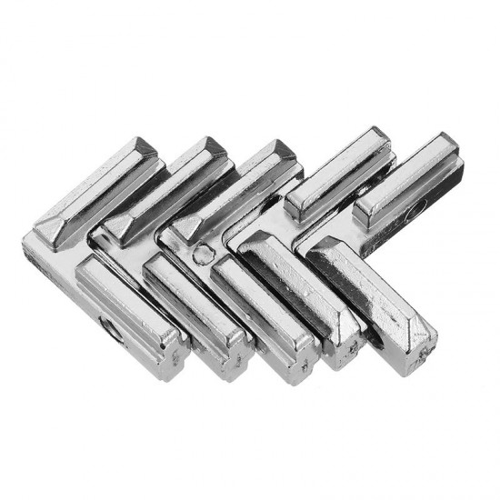 LJ40 5Pcs T Slot L Shape Inside Corner Connector Joint Bracket for 4040 Series Aluminum Profile