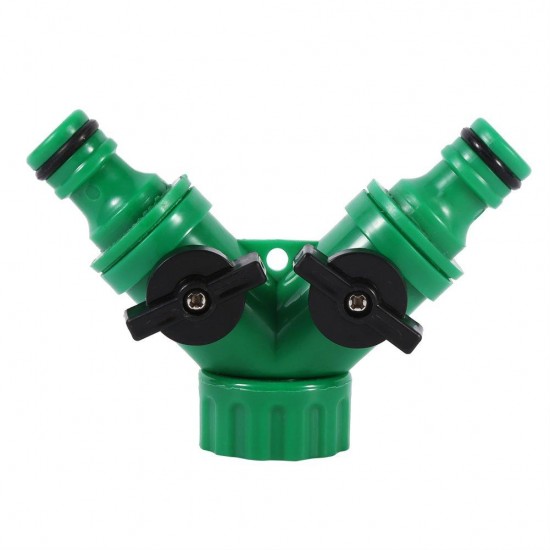 Three-Way Ball Valve Quick Connector Hose Pipe Adapter Water Irrigation 2 Way Y Tap Fitting Garden Pipe Splitter Turn Off Switch