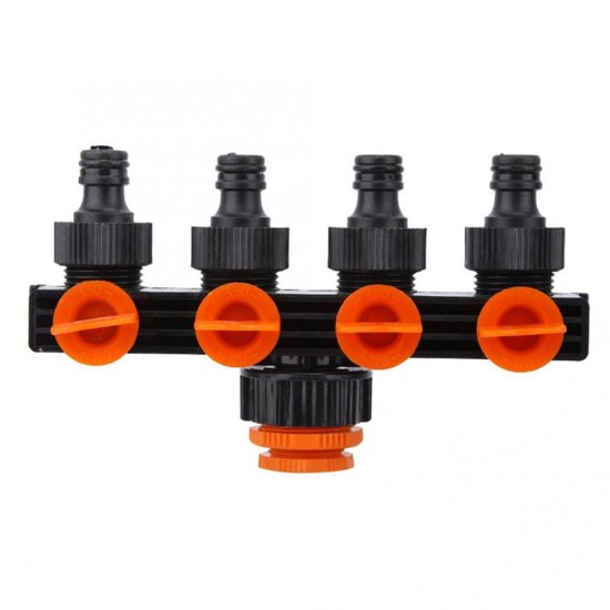 Universal 4 Way Household Garden Water Separator G1/2'' G3/4'' G1 Hose Pipe Splitter Valve Quick Connector Adapter for Irrigation Watering