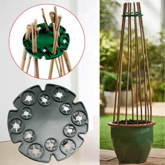 Cane Grip Bamboo Climbing Plant Flower Vine Bean Support Holder Tray Plate