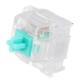 110 Pcs Mechanical Switches Milk Green Switch Transparent PC Top Housing 3Pin Linear Switch for Mechanical Gaming Keyboard