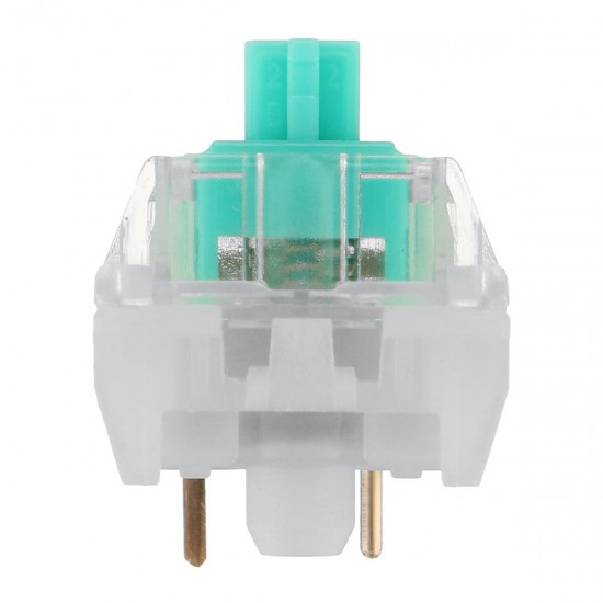 110 Pcs Mechanical Switches Milk Green Switch Transparent PC Top Housing 3Pin Linear Switch for Mechanical Gaming Keyboard