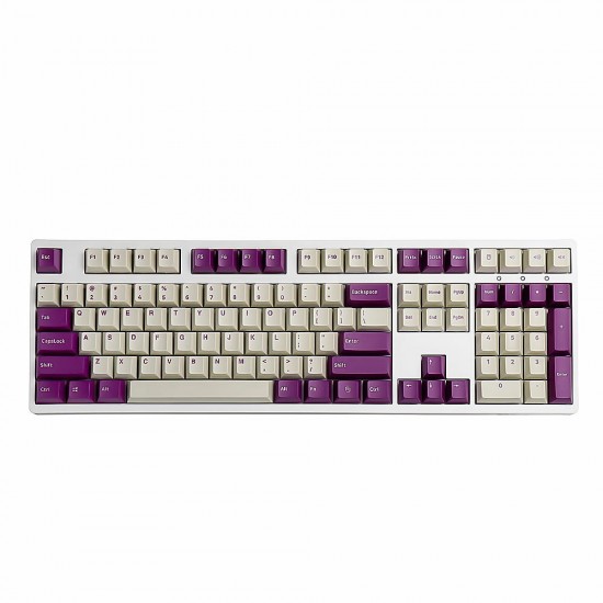 108 Keys Milk Purple Keycap Set OEM Profile PBT Keycaps for 61/68/87/104/108 Keys Mechanical Keyboards