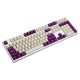 108 Keys Milk Purple Keycap Set OEM Profile PBT Keycaps for 61/68/87/104/108 Keys Mechanical Keyboards