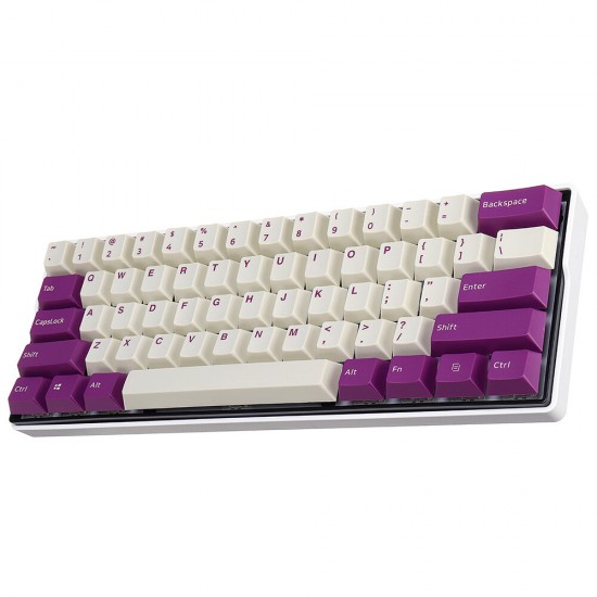 108 Keys Milk Purple Keycap Set OEM Profile PBT Keycaps for 61/68/87/104/108 Keys Mechanical Keyboards