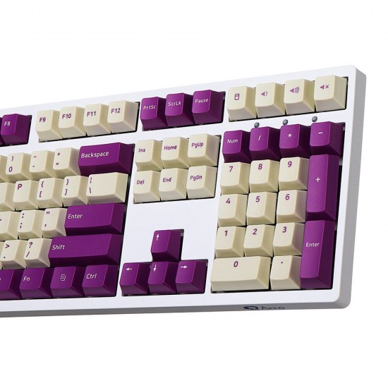 108 Keys Milk Purple Keycap Set OEM Profile PBT Keycaps for 61/68/87/104/108 Keys Mechanical Keyboards