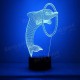 3D Optical Dolphin Night Light 7 Color Changing LED Desk Table Lamp DC5V