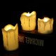 3pcs/Set Flameless LED Candle Electric Candle Night Light Remote Control for Wedding Party