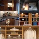 6PCS Battery Powered LED Under Cabinet Kitchen Counter Night Light + 2 Wireless Remote Control