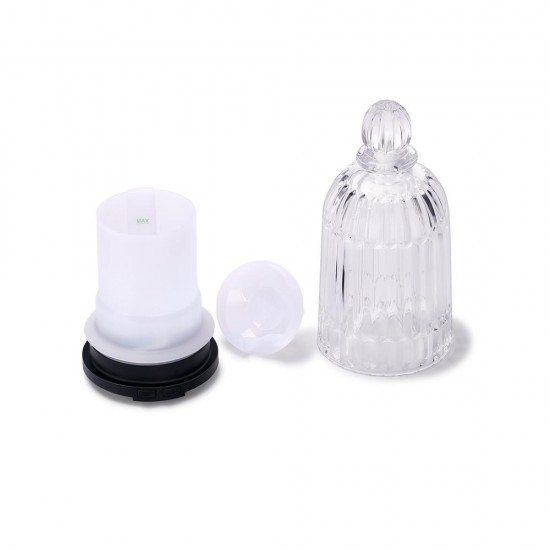 Colorful LED Glass Air Humidifier Aromatherapy Diffuser Night Light Home Office AC100-240V