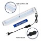 Aquarium Fish Tank EU Plug LED Light Over-Head Blue+White Lamp Plants Moon Lighting