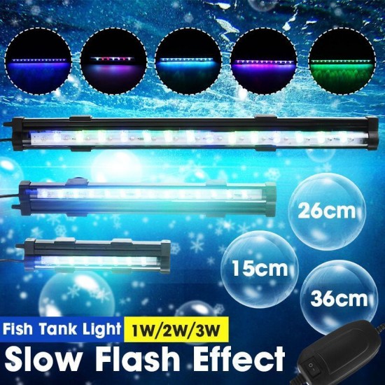 Aquarium Plant Fish Tank Underwater Submersible Waterproof Color LED Air Light