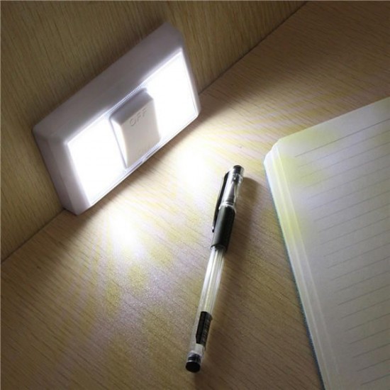 Battery Operated Wireless COB LED Night Light Super Bright Switch Lamp for Cabinet Closet Garage
