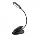 Battery Powered Flexible 1W 5 LED Clip Night Light 3 Brightness Modes Table Lamp for Reading Book