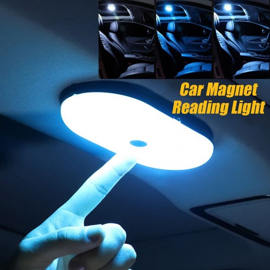 Car Roof Interior LED Reading Light Magnet Ceiling Lamp USB Convertible Light