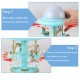 Carousel Music Box Starry Light 3-horse Automatic Lifting Rotating Girls Gift