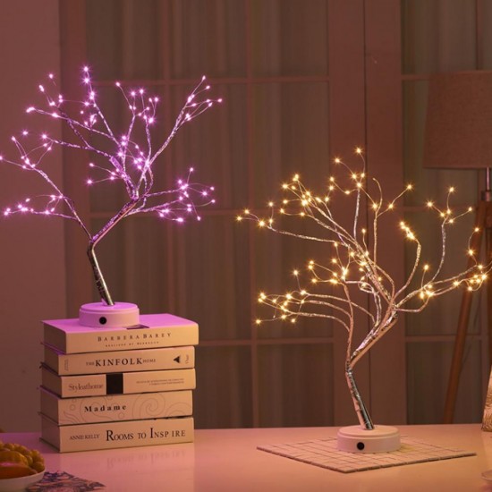 Christmas DIY Tree Light LED USB Touch Copper Wire Night Light for Wedding Party Home Decorations Gifts