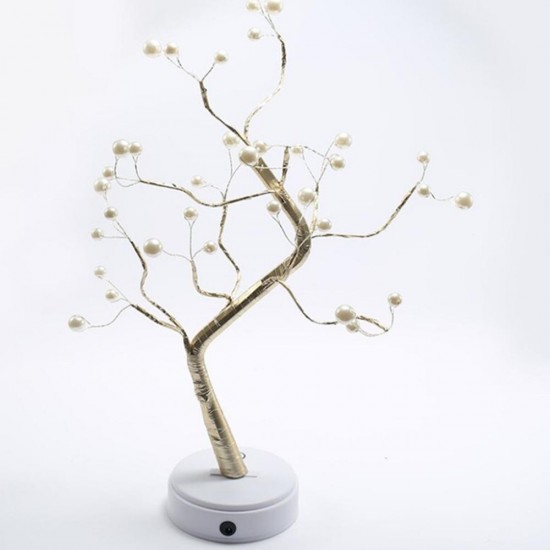 Christmas DIY Tree Light LED USB Touch Copper Wire Night Light for Wedding Party Home Decorations Gifts