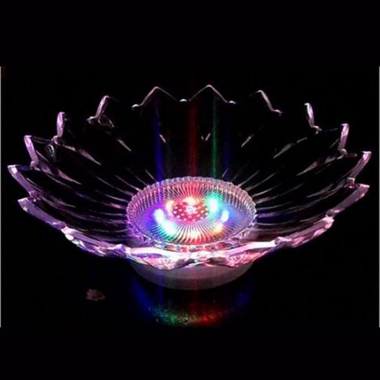 Colorful LED Light Plastic Fruit Snack Plate Dish for Pub Bar Wedding Party KTV Decor