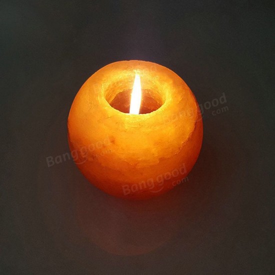 Crystal Himalayan Night Light Candle Holder Natural Salt Tea Light Air Purifying Table Lamp