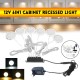 DC12V 2.5W 6-In-1 LED Recessed Cabinet Light Ceiling Panel Down Slim Kitchen Lamp + EU Plug with Switch